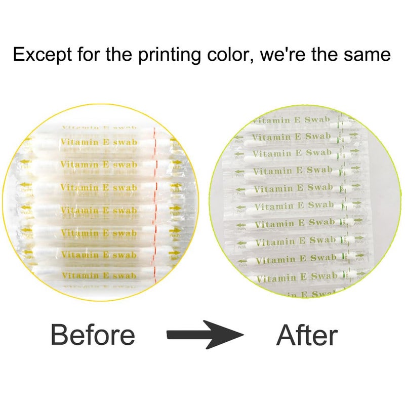 songfir 100 pcs Vitamin E Lips Oil Swabs Stick Disposable VE Cotton Swab Protect Lip Gum Anti-dry Moisture For Use Before Teeth Whitening (100 Pcs) - Image 2